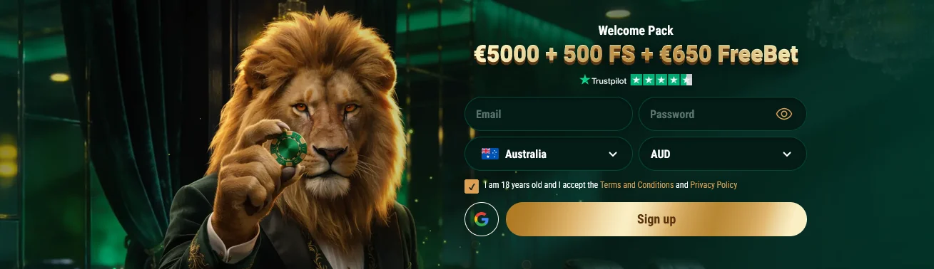 Sign up for Richard Casino's €5000 pack