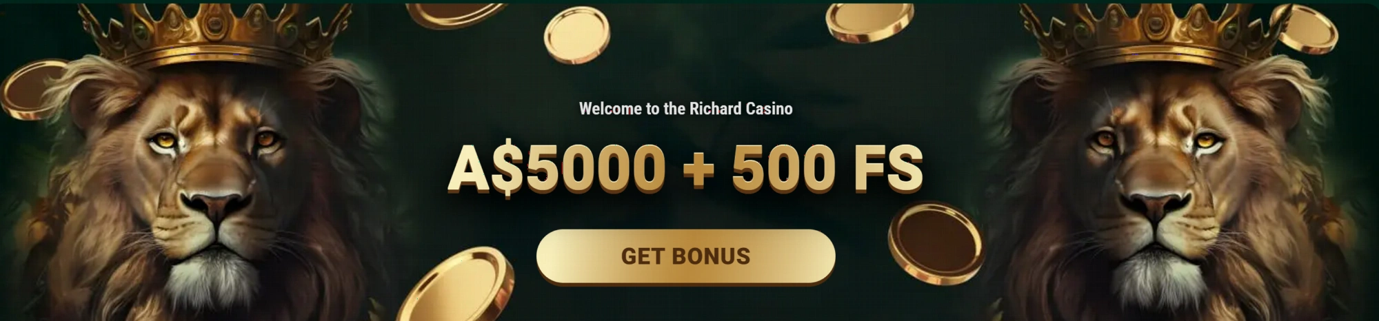 Richard Casino welcome bonus package